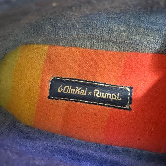 OluKai Ku’i Mino Blue Woman’s Slippers with Faux Fur, Size 8. - Picture 7 of 11